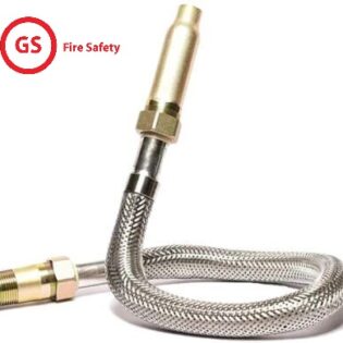 Dây mềm Inox DN27 loại có vỏ bện dài 1500mm nối đầu phun chữa cháy Sprinkler, dây có vỏ bện