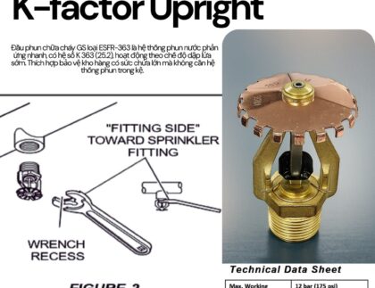 Đầu phun Sprinkler ESFR-363 hãng GS Fire Safety