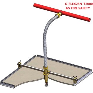 Ống mềm inox hãng GS FIRE SAFETY nối Sprinkler dài 2000mm có kiểm định PCCC